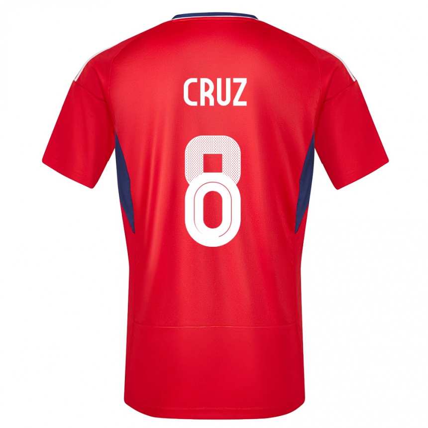 Niño Fútbol Camiseta Costa Rica Daniela Cruz #8 Rojo 1ª Equipación 24-26