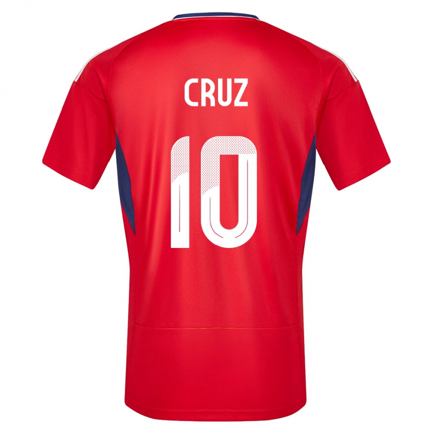 Niño Fútbol Camiseta Costa Rica Shirley Cruz #10 Rojo 1ª Equipación 24-26