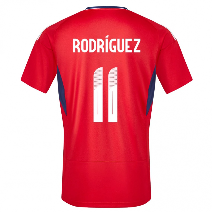 Niño Fútbol Camiseta Costa Rica Raquel Rodriguez #11 Rojo 1ª Equipación 24-26