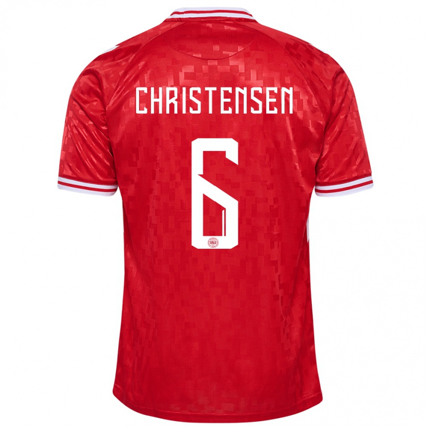 Niño Fútbol Camiseta Dinamarca Andreas Christensen #6 Rojo 1ª Equipación 24-26