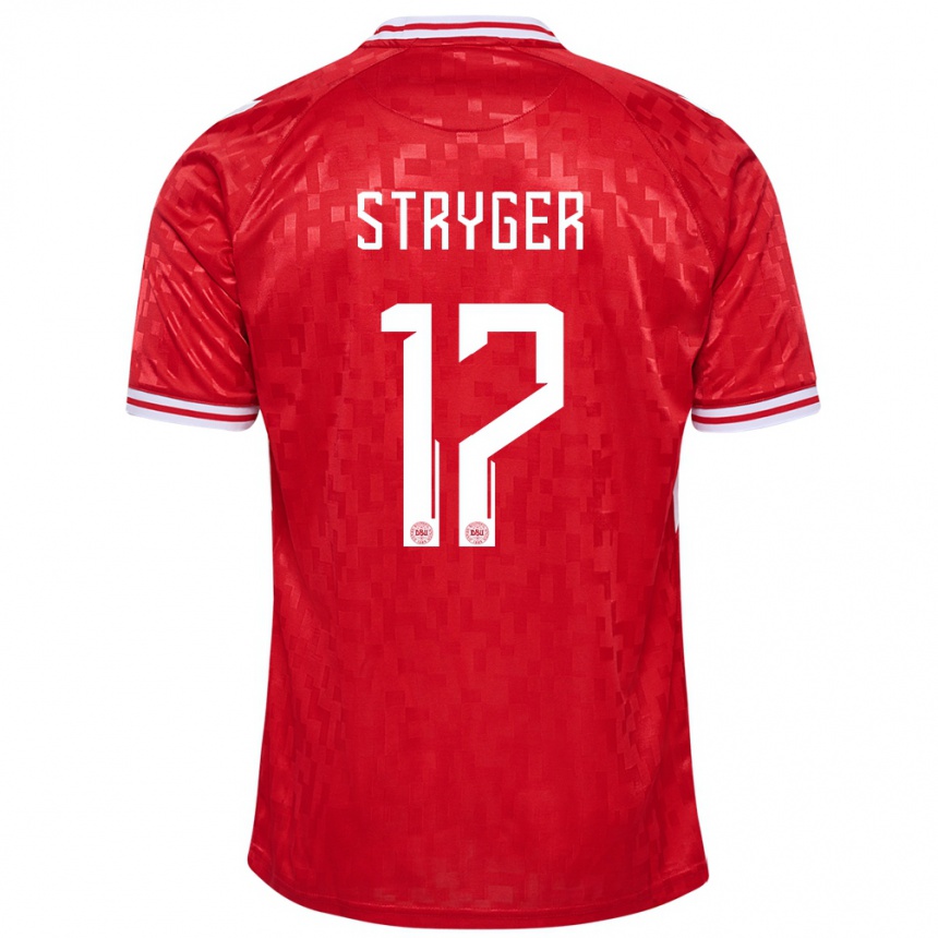 Niño Fútbol Camiseta Dinamarca Jens Stryger Larsen #17 Rojo 1ª Equipación 24-26