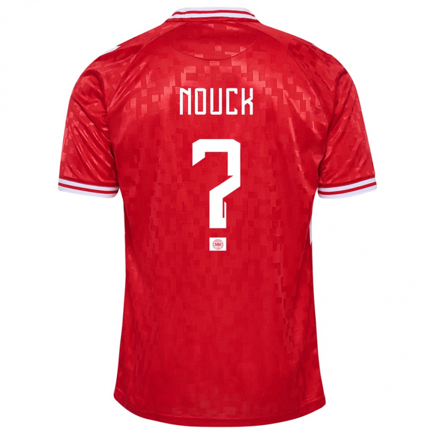 Niño Fútbol Camiseta Dinamarca Charly Nouck #0 Rojo 1ª Equipación 24-26