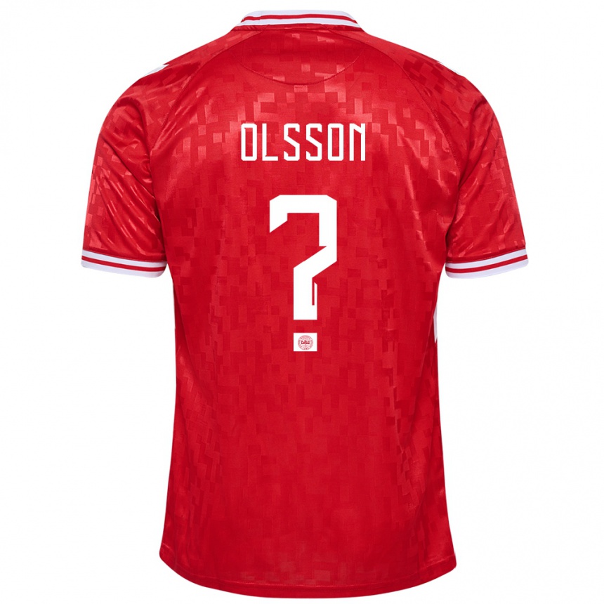 Niño Fútbol Camiseta Dinamarca Cornelius Olsson #0 Rojo 1ª Equipación 24-26