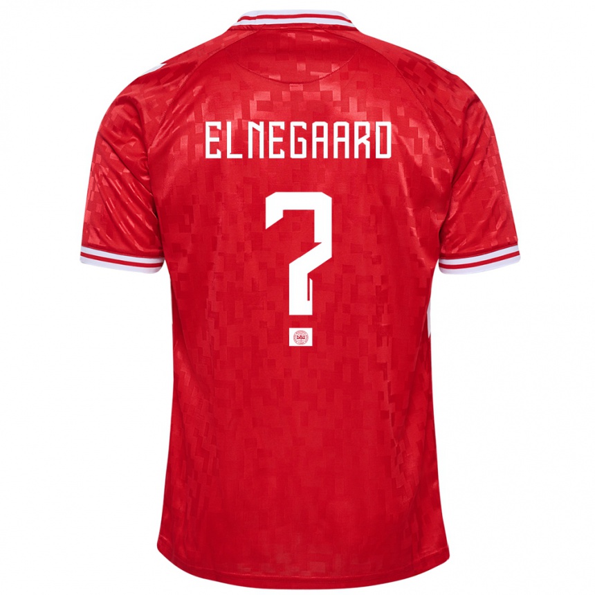 Niño Fútbol Camiseta Dinamarca Tobias Elnegaard #0 Rojo 1ª Equipación 24-26