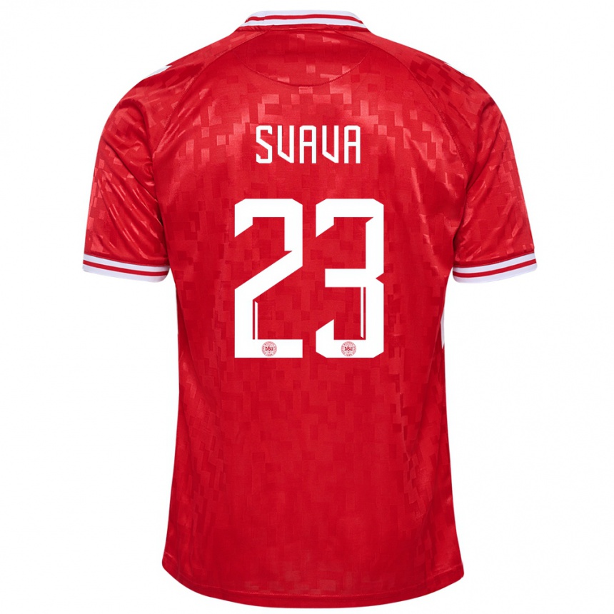 Niño Fútbol Camiseta Dinamarca Sofie Svava #23 Rojo 1ª Equipación 24-26