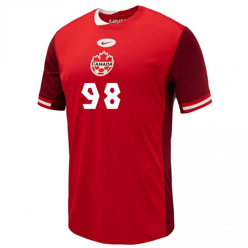 Niño Fútbol Camiseta Canadá Olivia Smith #98 Rojo 1ª Equipación 24-26