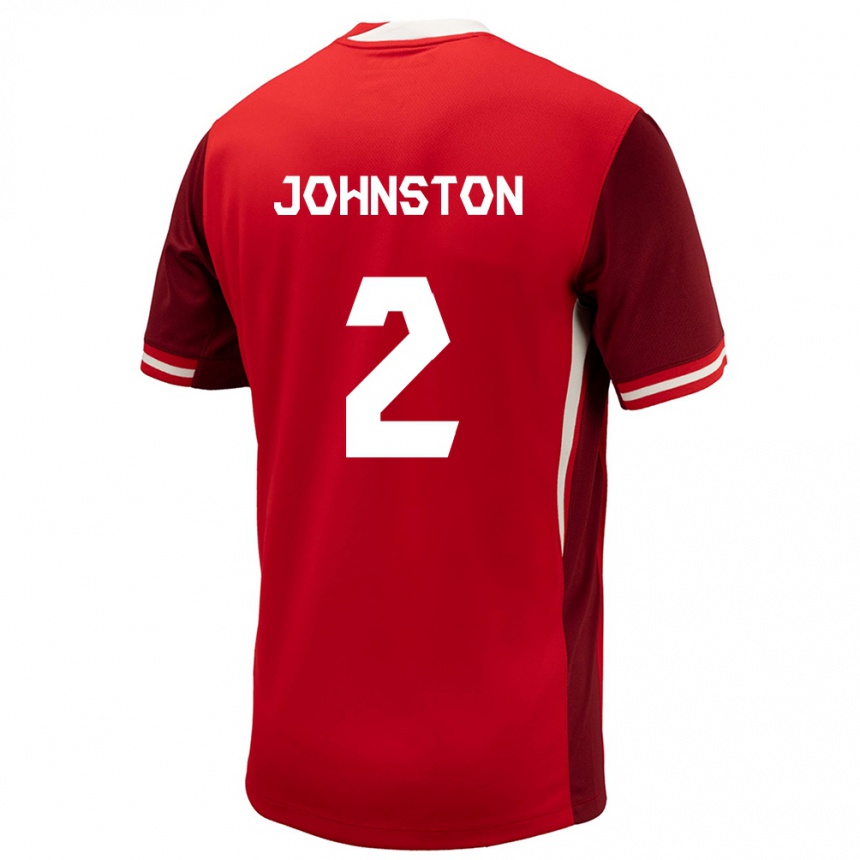 Niño Fútbol Camiseta Canadá Alistair Johnston #2 Rojo 1ª Equipación 24-26