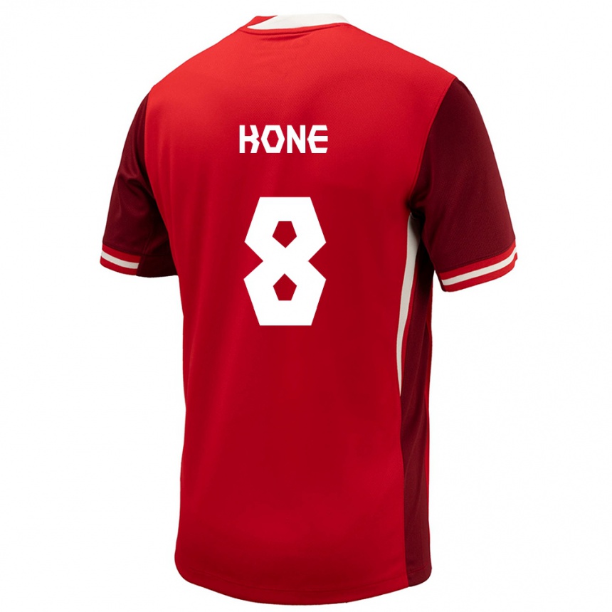 Niño Fútbol Camiseta Canadá Ismael Kone #8 Rojo 1ª Equipación 24-26