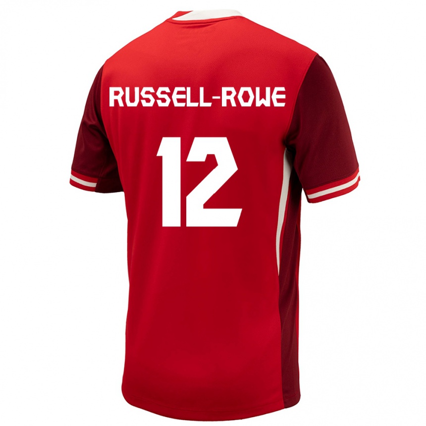 Niño Fútbol Camiseta Canadá Jacen Russell-Rowe #12 Rojo 1ª Equipación 24-26