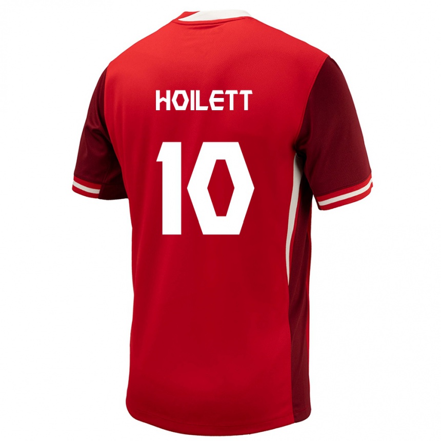 Niño Fútbol Camiseta Canadá David Junior Hoilett #10 Rojo 1ª Equipación 24-26