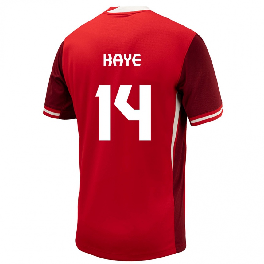 Niño Fútbol Camiseta Canadá Mark Anthony Kaye #14 Rojo 1ª Equipación 24-26