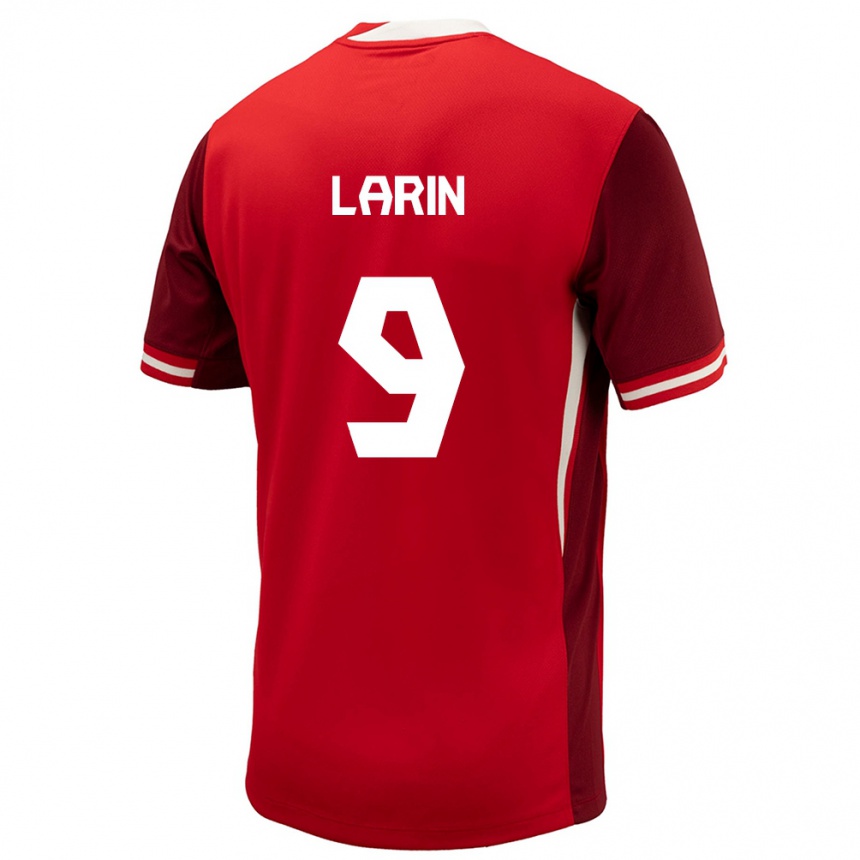 Niño Fútbol Camiseta Canadá Cyle Larin #9 Rojo 1ª Equipación 24-26