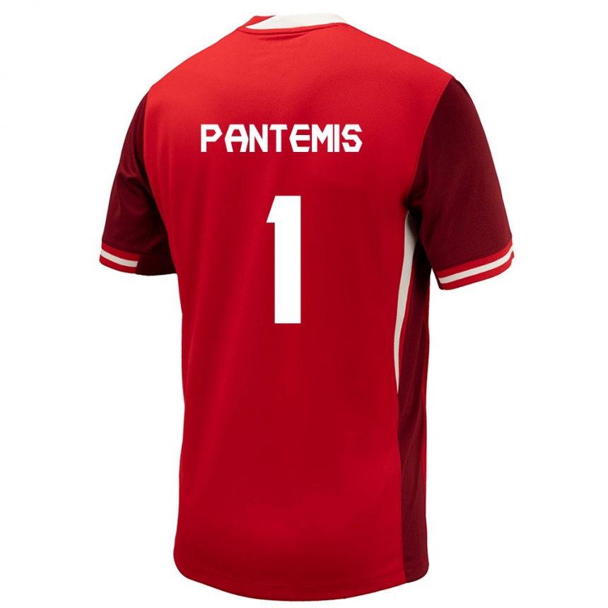 Niño Fútbol Camiseta Canadá James Pantemis #1 Rojo 1ª Equipación 24-26