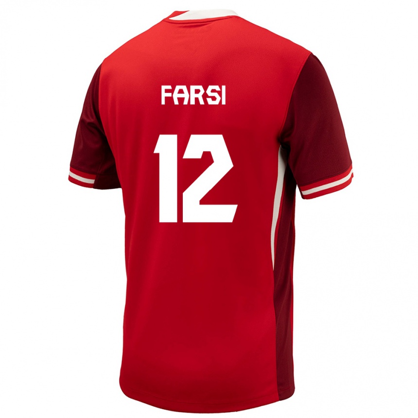 Niño Fútbol Camiseta Canadá Mohamed Farsi #12 Rojo 1ª Equipación 24-26