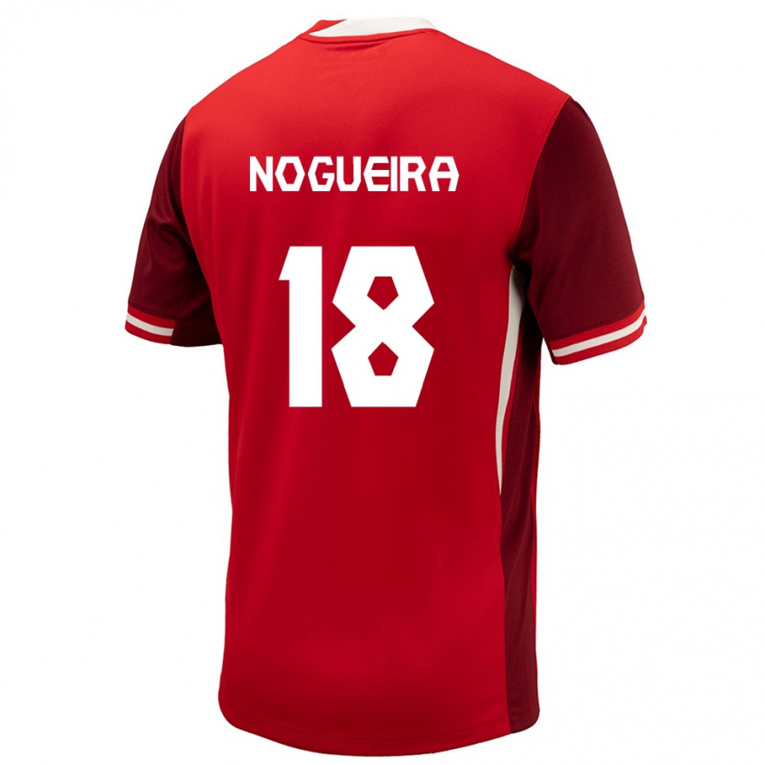 Niño Fútbol Camiseta Canadá Matthew Nogueira #18 Rojo 1ª Equipación 24-26