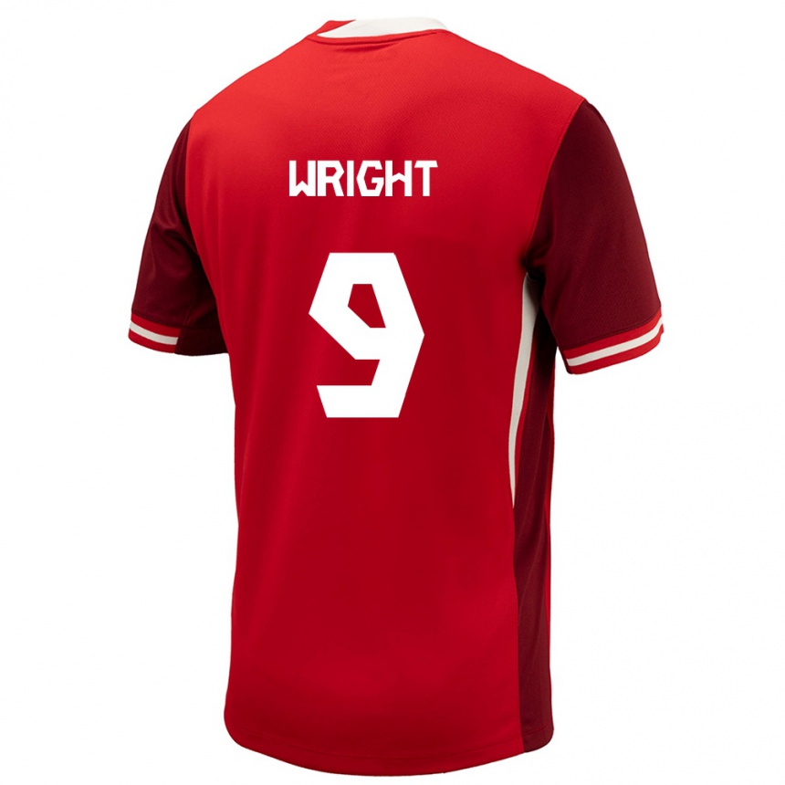 Niño Fútbol Camiseta Canadá Lowell Wright #9 Rojo 1ª Equipación 24-26