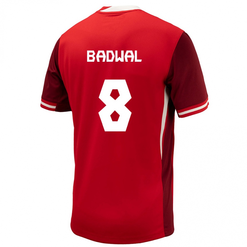 Niño Fútbol Camiseta Canadá Jeevan Badwal #8 Rojo 1ª Equipación 24-26