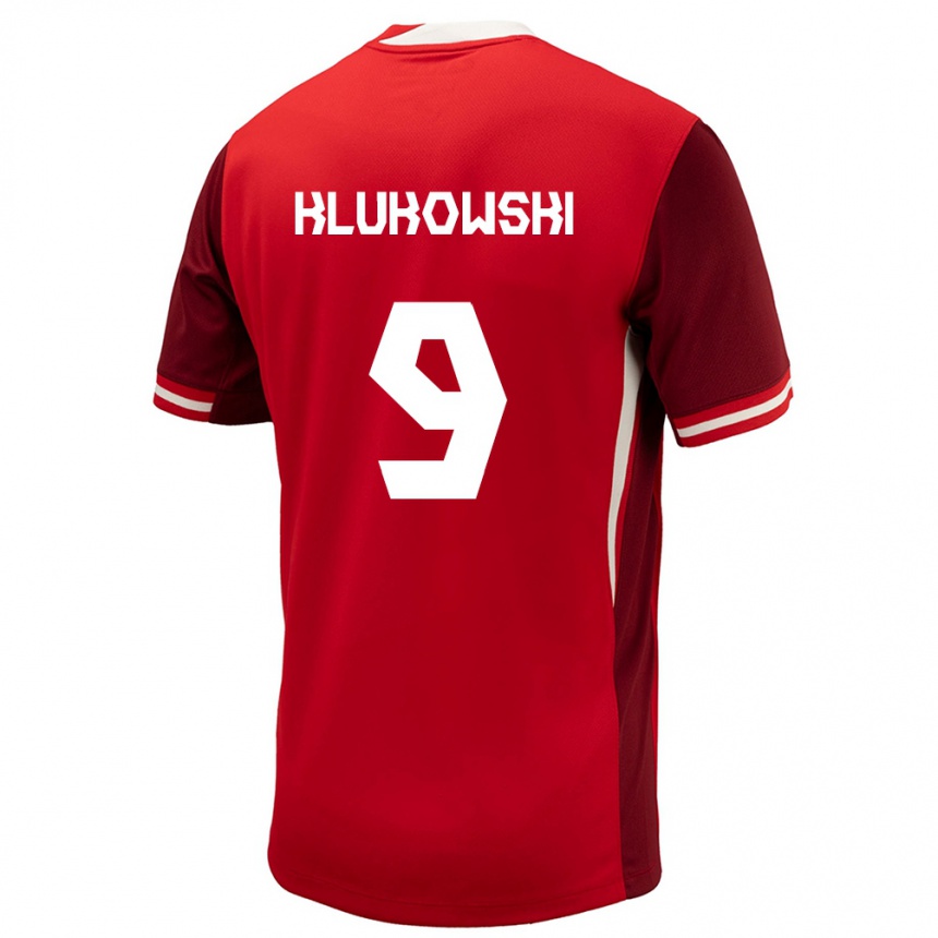 Niño Fútbol Camiseta Canadá Antoni Klukowski #9 Rojo 1ª Equipación 24-26