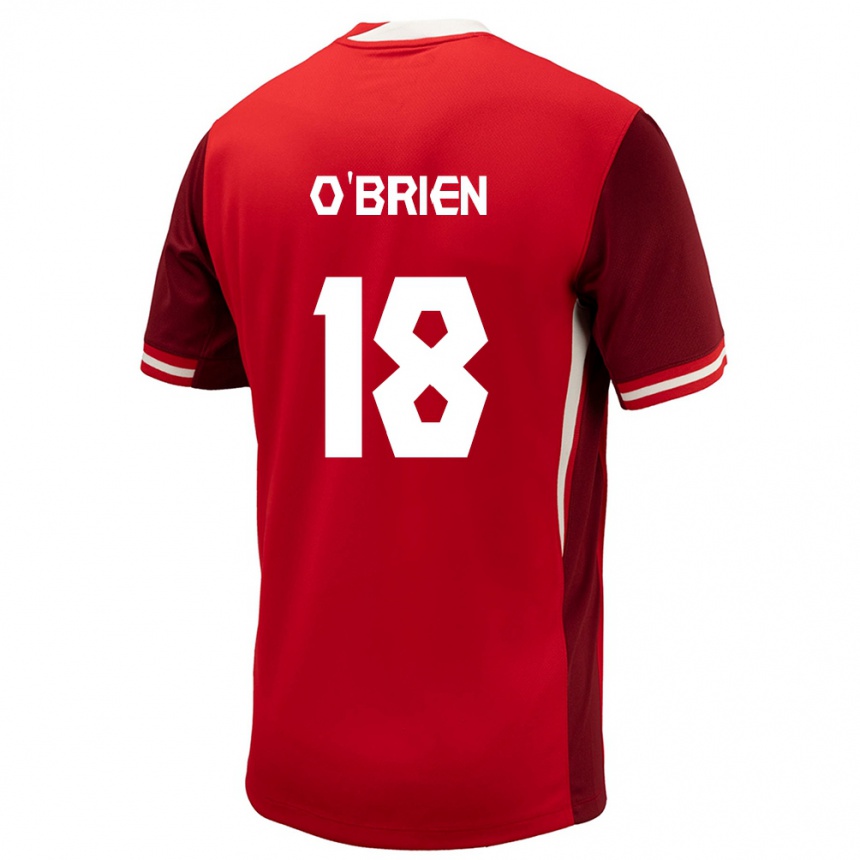 Niño Fútbol Camiseta Canadá Alexander O'brien #18 Rojo 1ª Equipación 24-26