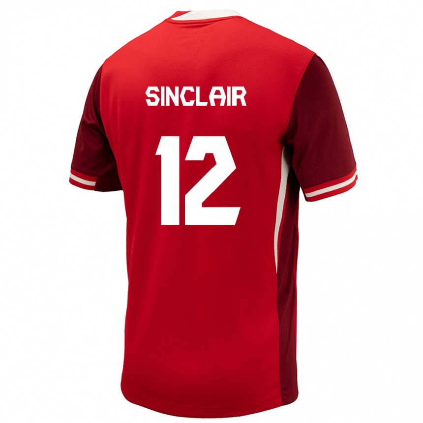 Niño Fútbol Camiseta Canadá Christine Sinclair #12 Rojo 1ª Equipación 24-26