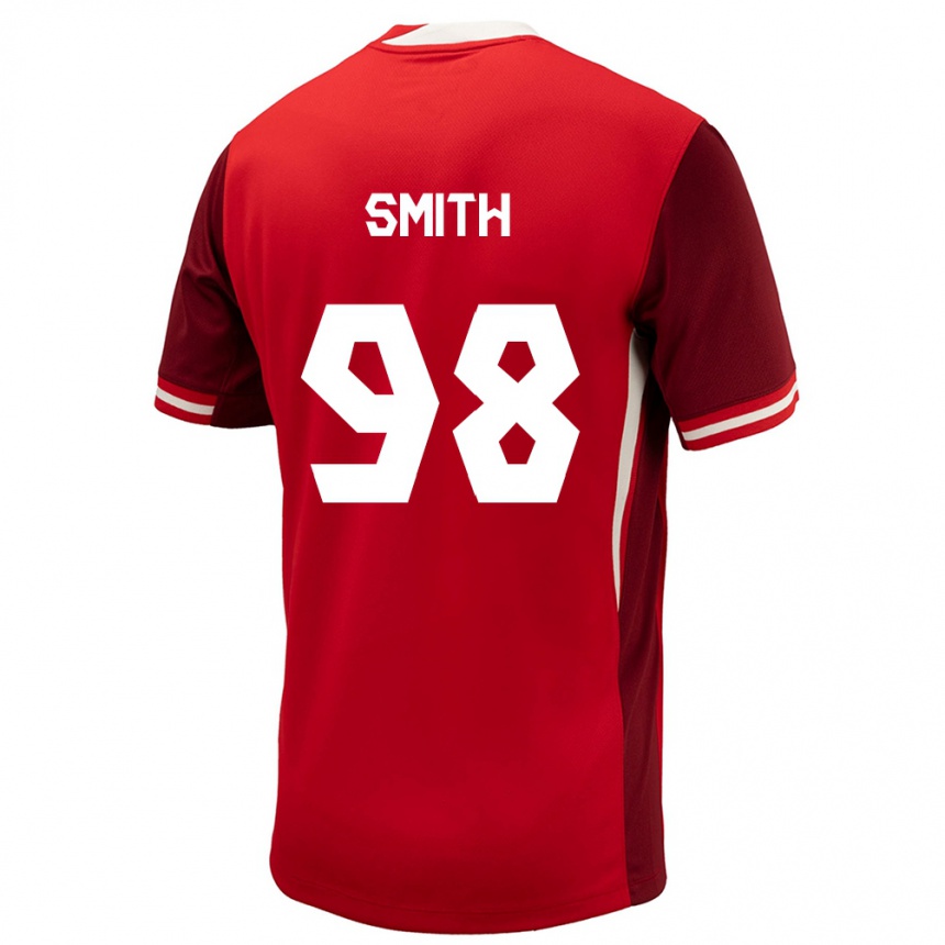 Niño Fútbol Camiseta Canadá Olivia Smith #98 Rojo 1ª Equipación 24-26