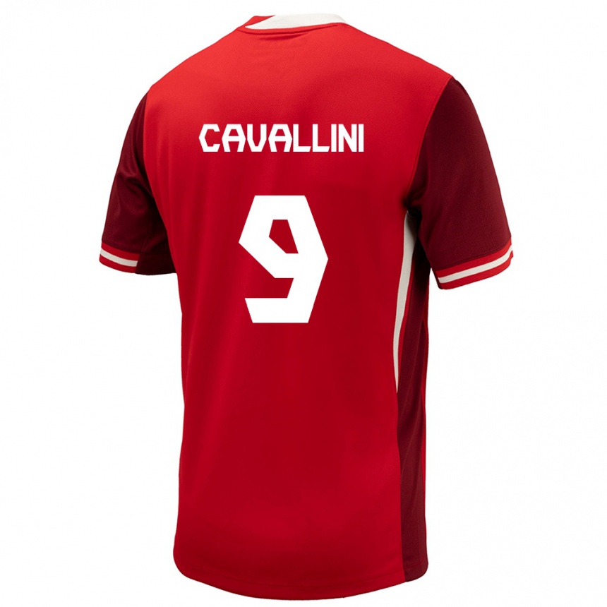 Niño Fútbol Camiseta Canadá Lucas Cavallini #9 Rojo 1ª Equipación 24-26