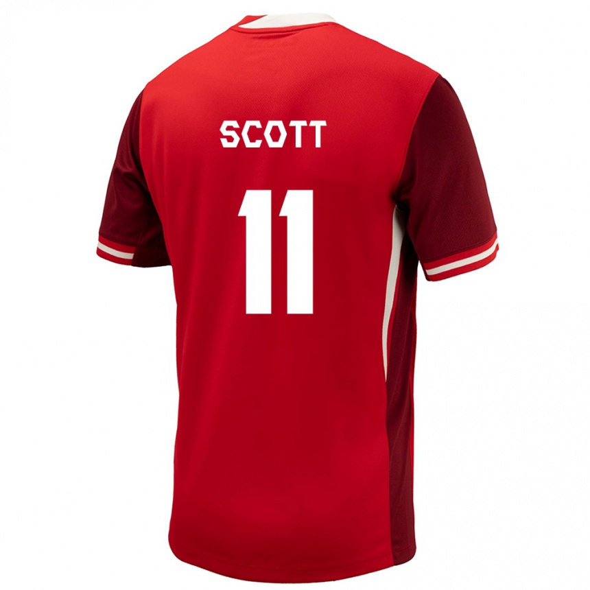 Niño Fútbol Camiseta Canadá Desiree Scott #11 Rojo 1ª Equipación 24-26