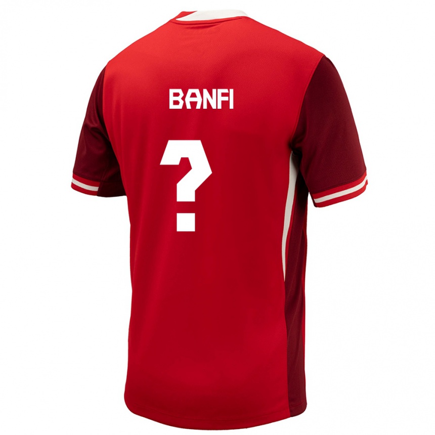 Niño Fútbol Camiseta Canadá Samuel Banfi #0 Rojo 1ª Equipación 24-26