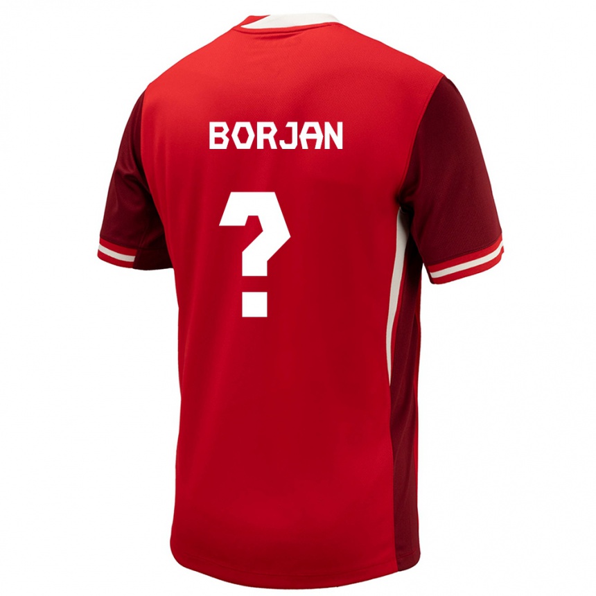 Niño Fútbol Camiseta Canadá Nikola Borjan #0 Rojo 1ª Equipación 24-26