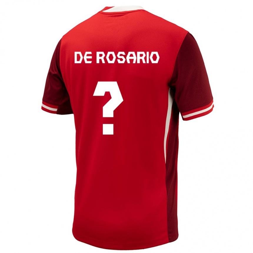 Niño Fútbol Camiseta Canadá Adisa De Rosario #0 Rojo 1ª Equipación 24-26