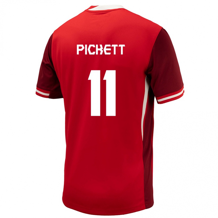 Niño Fútbol Camiseta Canadá Victoria Pickett #11 Rojo 1ª Equipación 24-26