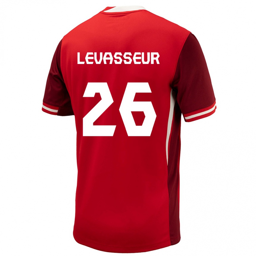 Niño Fútbol Camiseta Canadá Marie Levasseur #26 Rojo 1ª Equipación 24-26