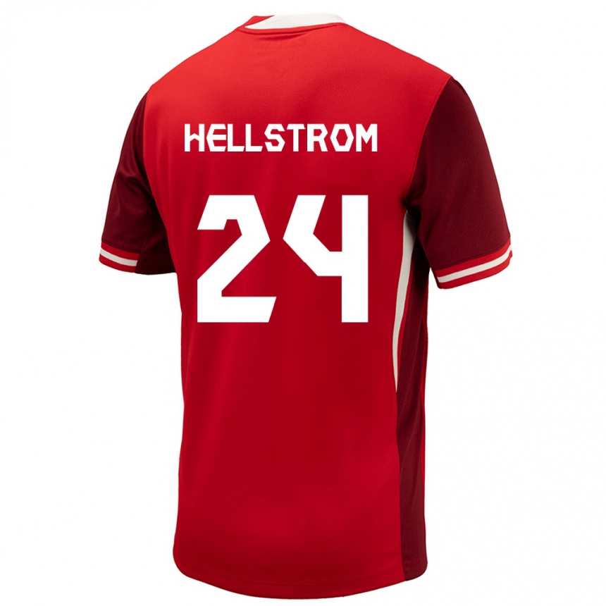 Niño Fútbol Camiseta Canadá Jenna Hellstrom #24 Rojo 1ª Equipación 24-26