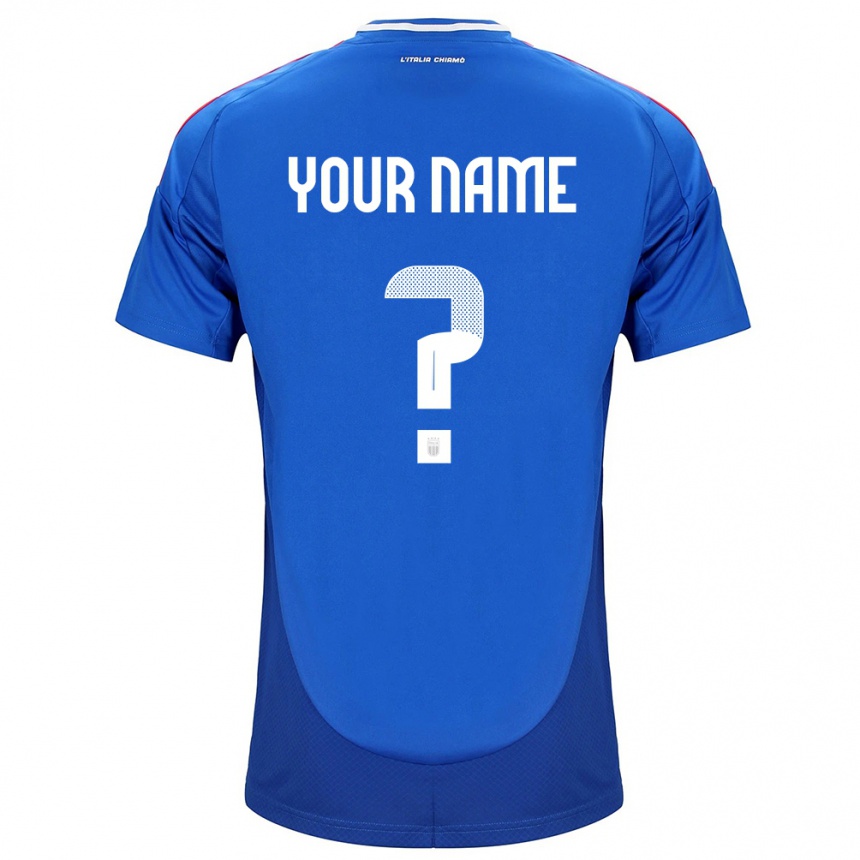 Niño Fútbol Camiseta Italia Su Nombre #0 Azul 1ª Equipación 24-26
