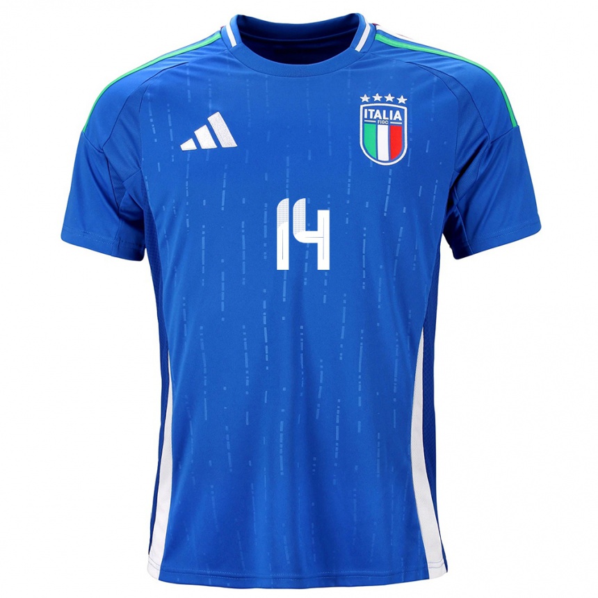 Niño Fútbol Camiseta Italia Chiara Beccari #14 Azul 1ª Equipación 24-26