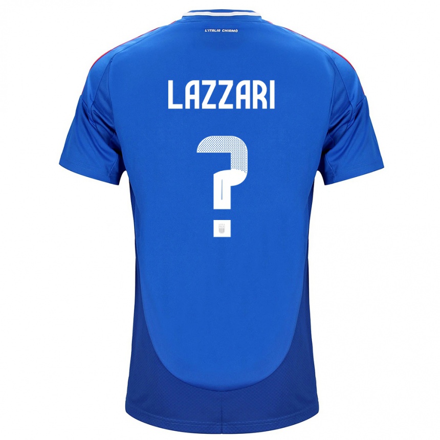 Niño Fútbol Camiseta Italia Manuel Lazzari #0 Azul 1ª Equipación 24-26