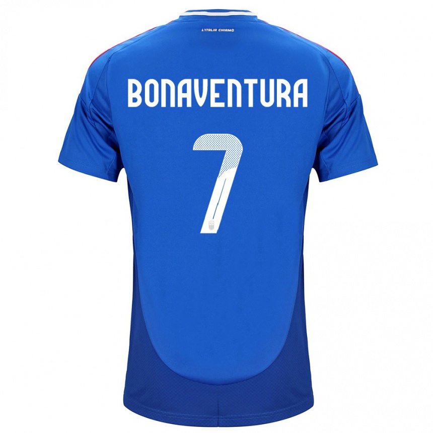 Niño Fútbol Camiseta Italia Giacomo Bonaventura #7 Azul 1ª Equipación 24-26