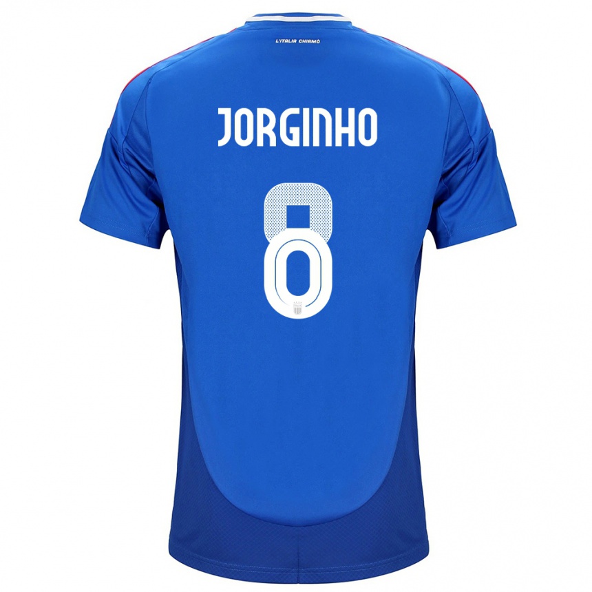 Niño Fútbol Camiseta Italia Jorginho #8 Azul 1ª Equipación 24-26