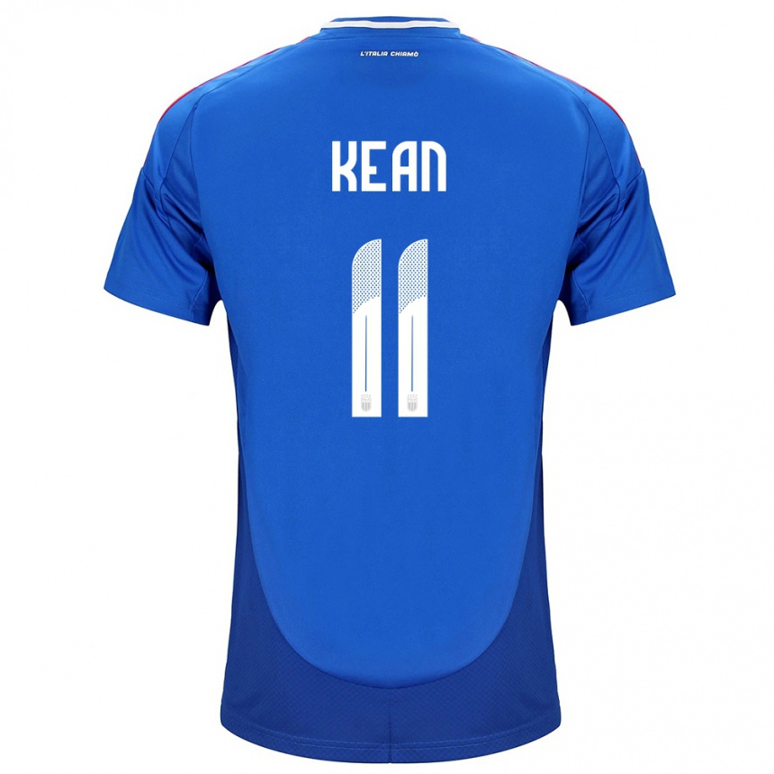 Niño Fútbol Camiseta Italia Moise Kean #11 Azul 1ª Equipación 24-26