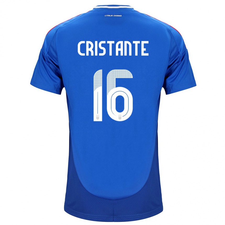 Niño Fútbol Camiseta Italia Bryan Cristante #16 Azul 1ª Equipación 24-26