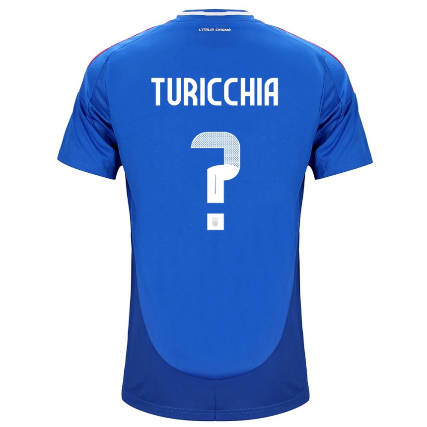 Niño Fútbol Camiseta Italia Riccardo Turicchia #0 Azul 1ª Equipación 24-26