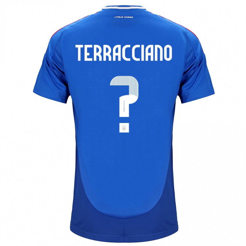 Niño Fútbol Camiseta Italia Filippo Terracciano #0 Azul 1ª Equipación 24-26