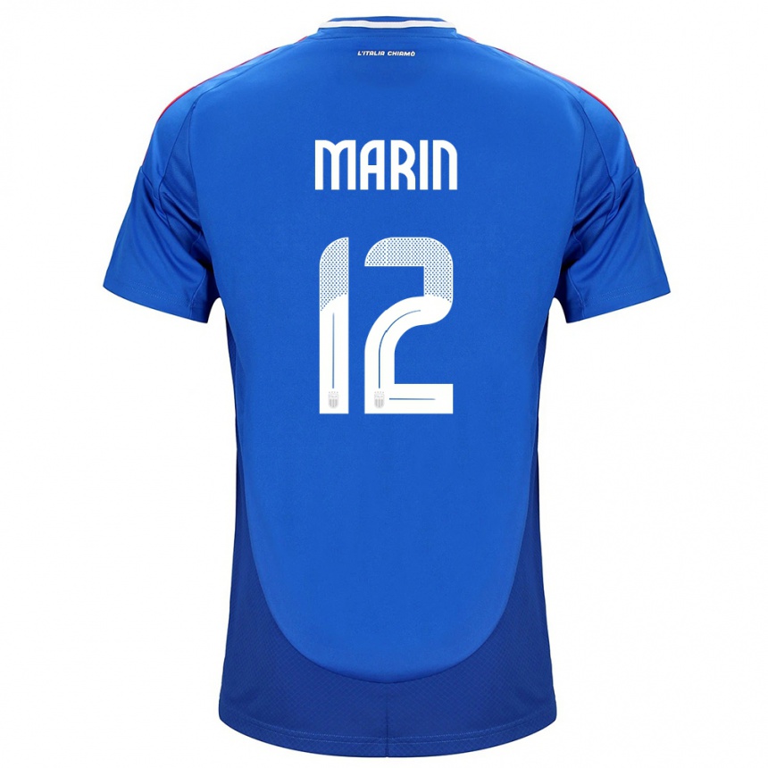 Niño Fútbol Camiseta Italia Renato Marin #12 Azul 1ª Equipación 24-26