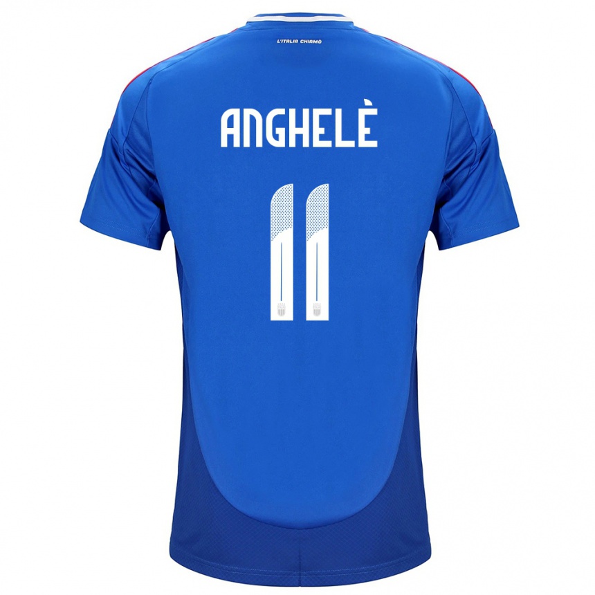 Niño Fútbol Camiseta Italia Lorenzo Anghelè #11 Azul 1ª Equipación 24-26