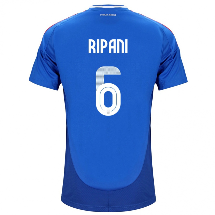 Niño Fútbol Camiseta Italia Diego Ripani #6 Azul 1ª Equipación 24-26