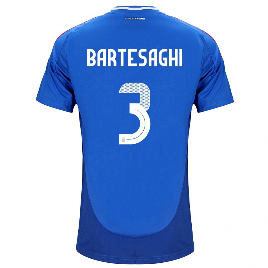 Niño Fútbol Camiseta Italia Davide Bartesaghi #3 Azul 1ª Equipación 24-26