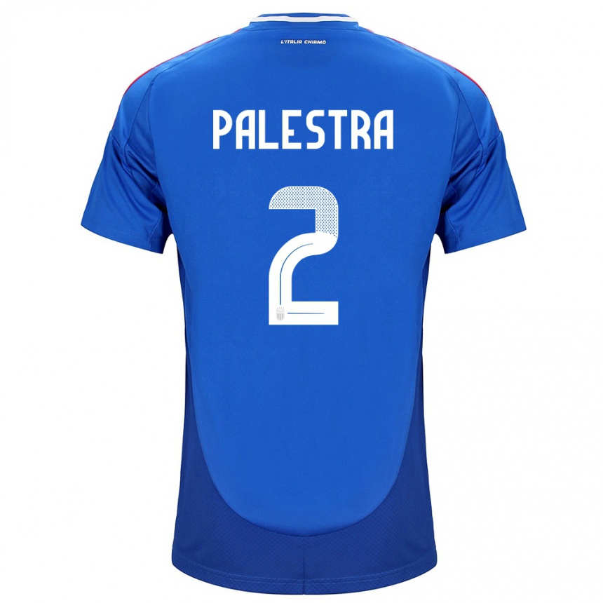 Niño Fútbol Camiseta Italia Marco Palestra #2 Azul 1ª Equipación 24-26