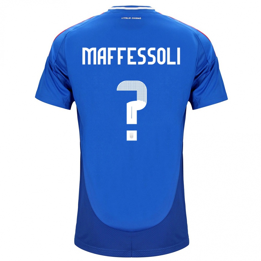 Niño Fútbol Camiseta Italia Manuel Maffessoli #0 Azul 1ª Equipación 24-26