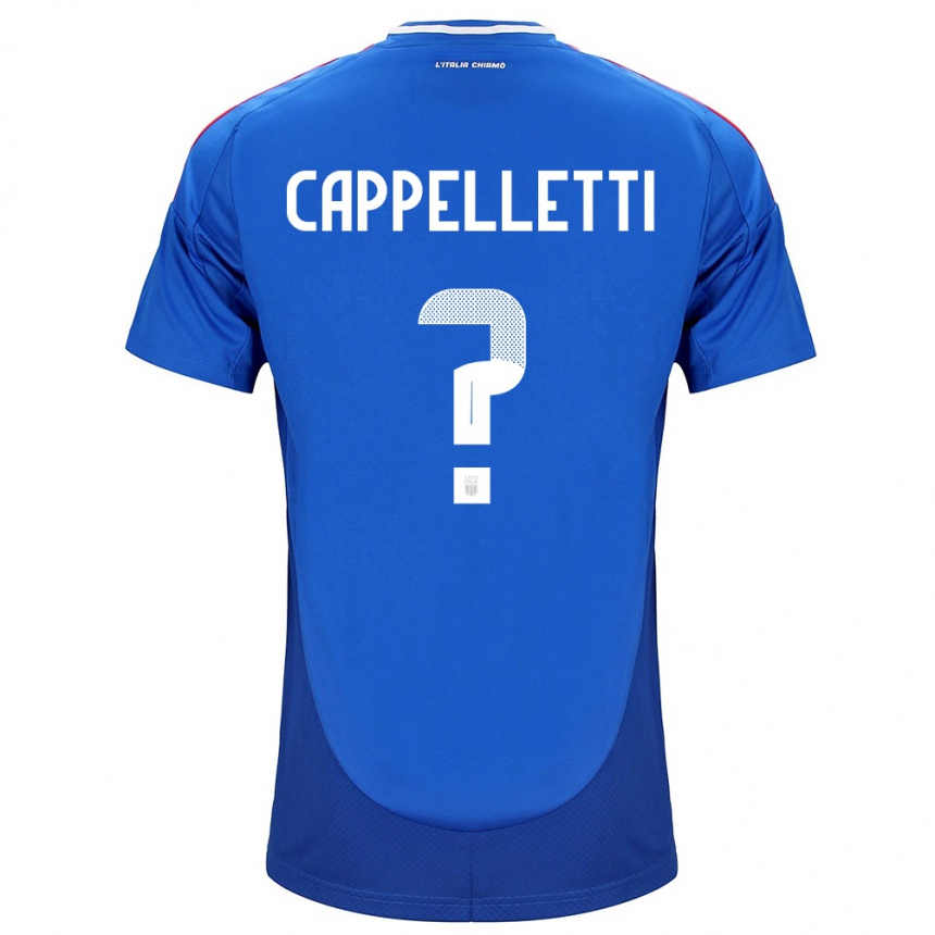 Niño Fútbol Camiseta Italia Mattia Cappelletti #0 Azul 1ª Equipación 24-26