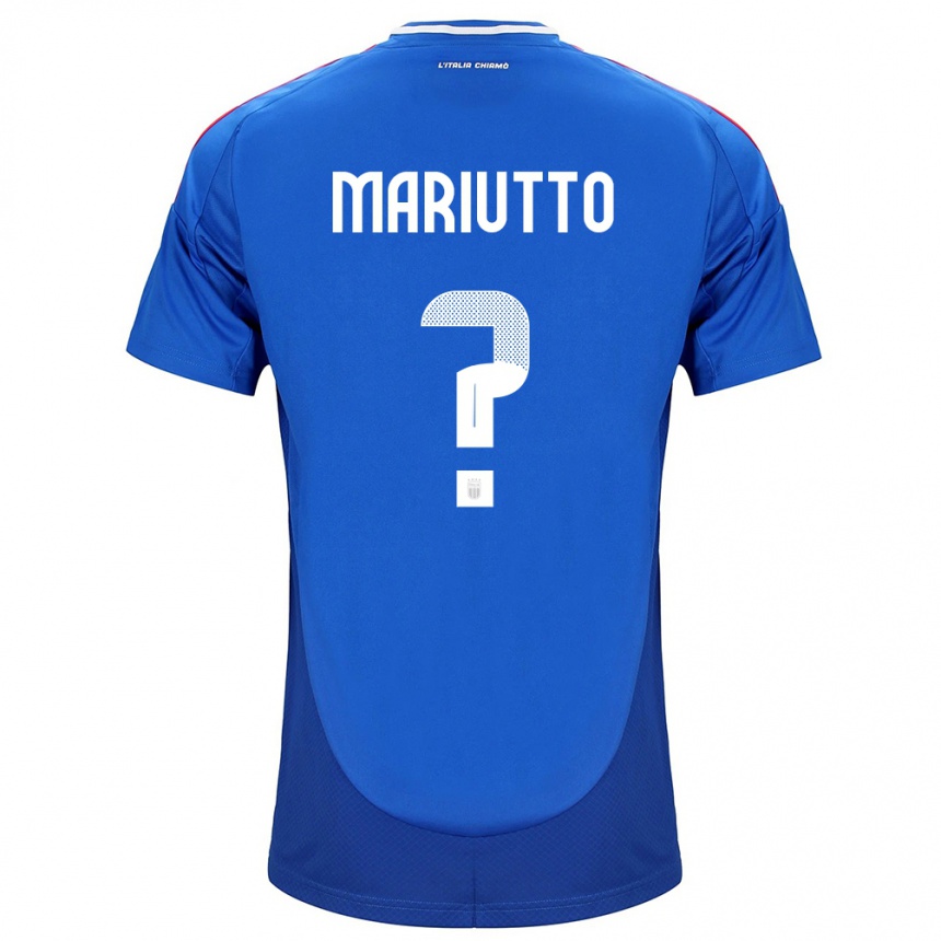 Niño Fútbol Camiseta Italia Francesco Mariutto #0 Azul 1ª Equipación 24-26